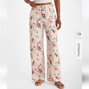 Express Floral Wide-Leg Pants